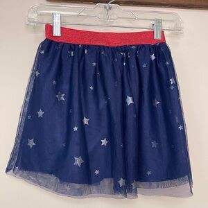 ⚡️3/$20⚡️Cat & Jack: Girls Red, Blue, Silver Star Tulle Skirt,Size M (7/8)